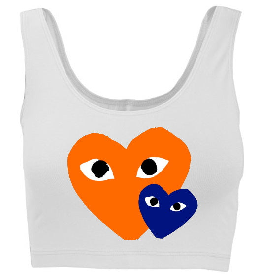 Game Day Hearts Tank Crop Top (Available in 2 Colors)