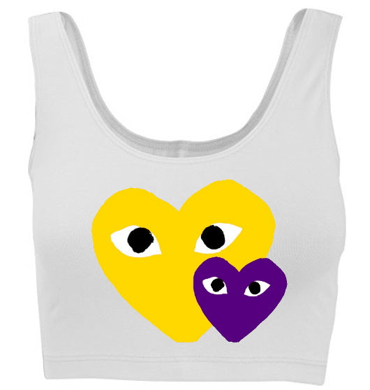 Game Day Hearts Tank Crop Top (Available in 2 Colors)
