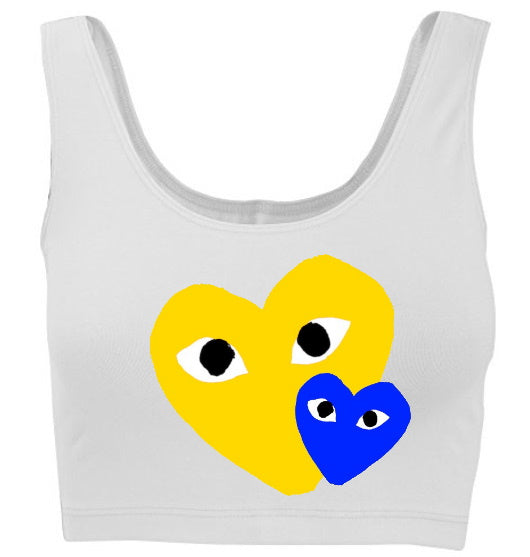 Game Day Hearts Tank Crop Top (Available in 2 Colors)