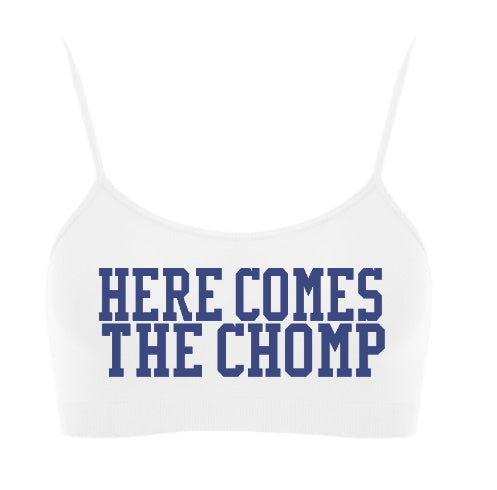 Here Comes The Chomp Seamless Spaghetti Strap Super Crop Top