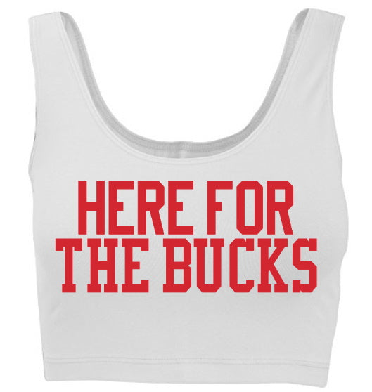 Here For The Bucks Tank Crop Top (Available in 2 Colors)
