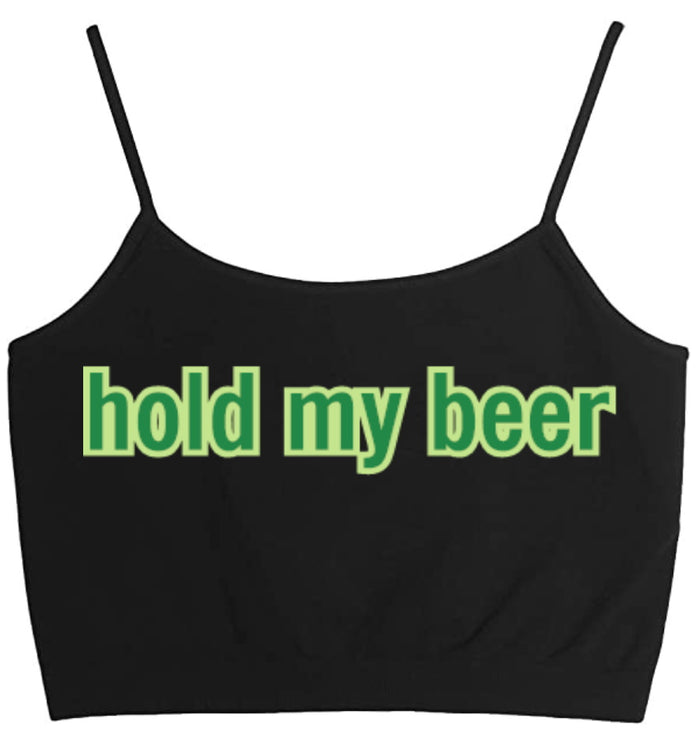 Hold My Beer Seamless Crop Top (Available in 2 Colors)