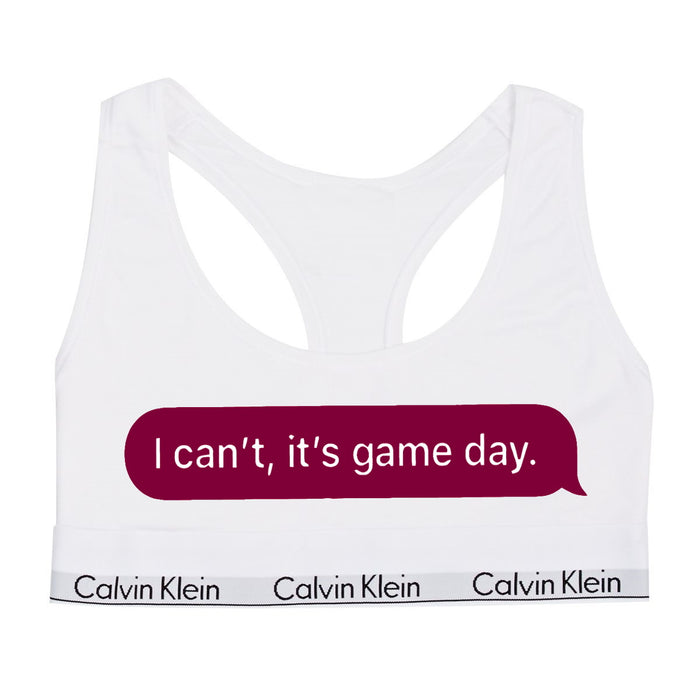I Can't, It's Game Day. Cotton Bralette (Available in 3 Colors)