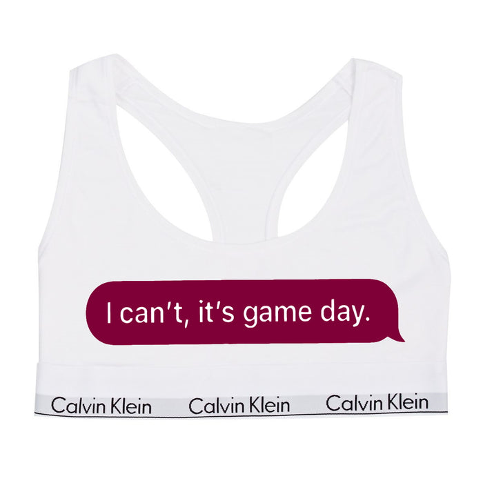 I Can't, It's Game Day. Cotton Bralette (Available in 2 Colors)
