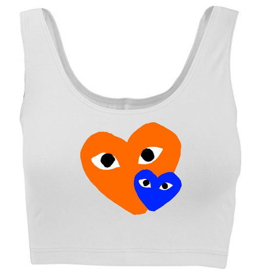 Game Day Hearts Tank Crop Top (Available in 2 Colors)