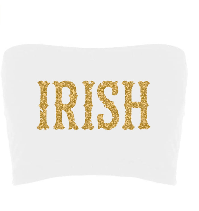Irish Glitter Seamless Cropped Tube Top (Available in 2 Colors)