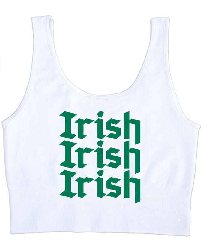 Irish Irish Irish Seamless Tank Crop Top (Available in 2 Colors)