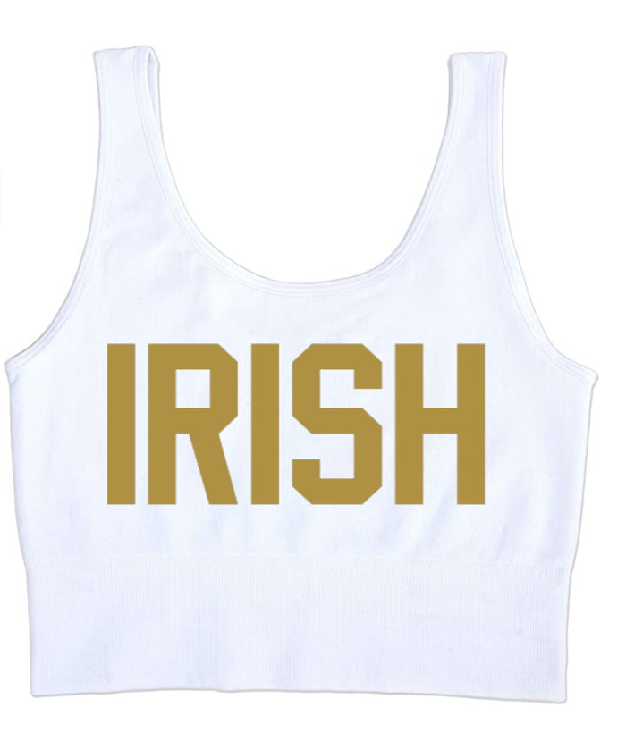 Irish Glitter Seamless Tank Crop Top (Available in 2 Colors)