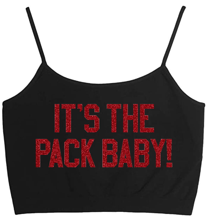 It's The Pack Baby! Glitter Seamless Crop Top (Available in 2 Colors)