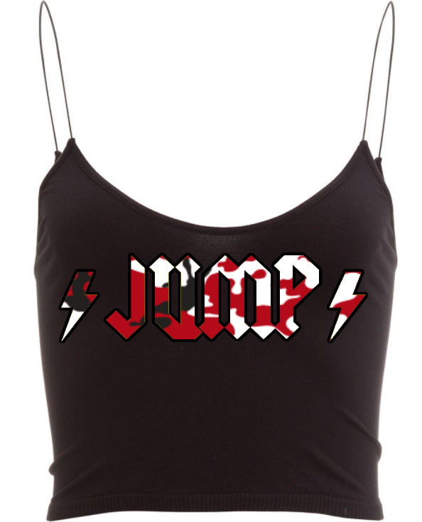 Jump Camo Seamless Skinny Strap Crop Top (Available in 2 Colors)