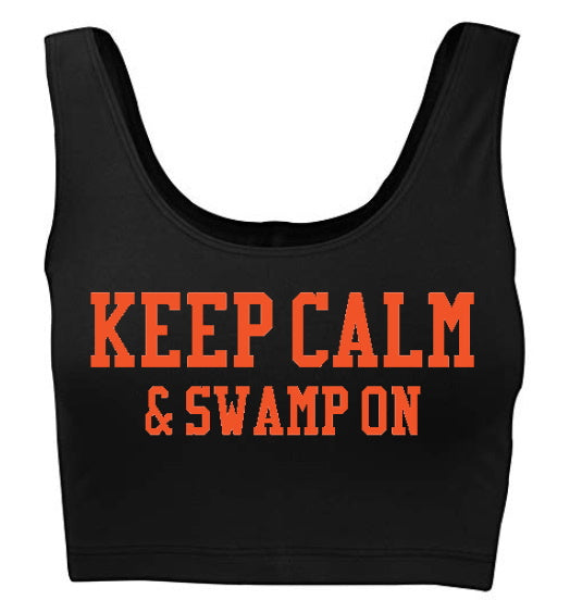 Keep Calm & Swamp On Tank Crop Top (Available in 2 Colors)