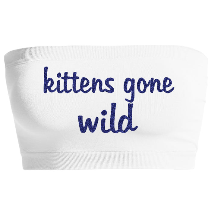Kittens Gone Wild Glitter Seamless Bandeau