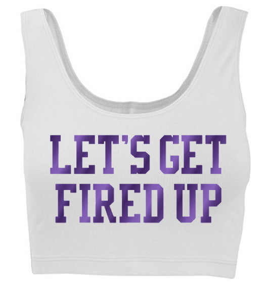 Let's Get Fired Up Tank Crop Top (Available in 2 Colors)