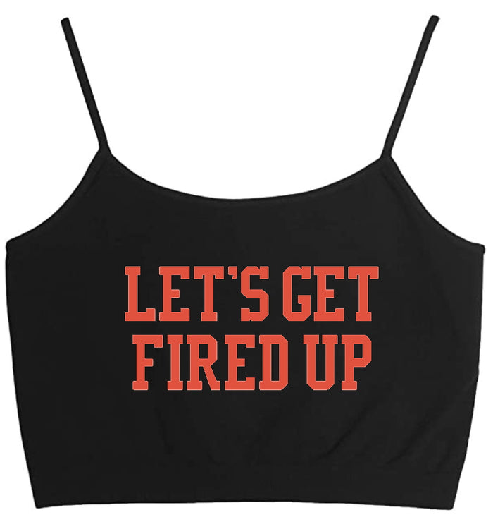Let's Get Fired Up Glitter Seamless Crop Top (Available in 3 Colors)