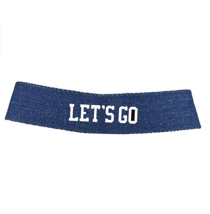 Let's Go Glitter Denim Choker