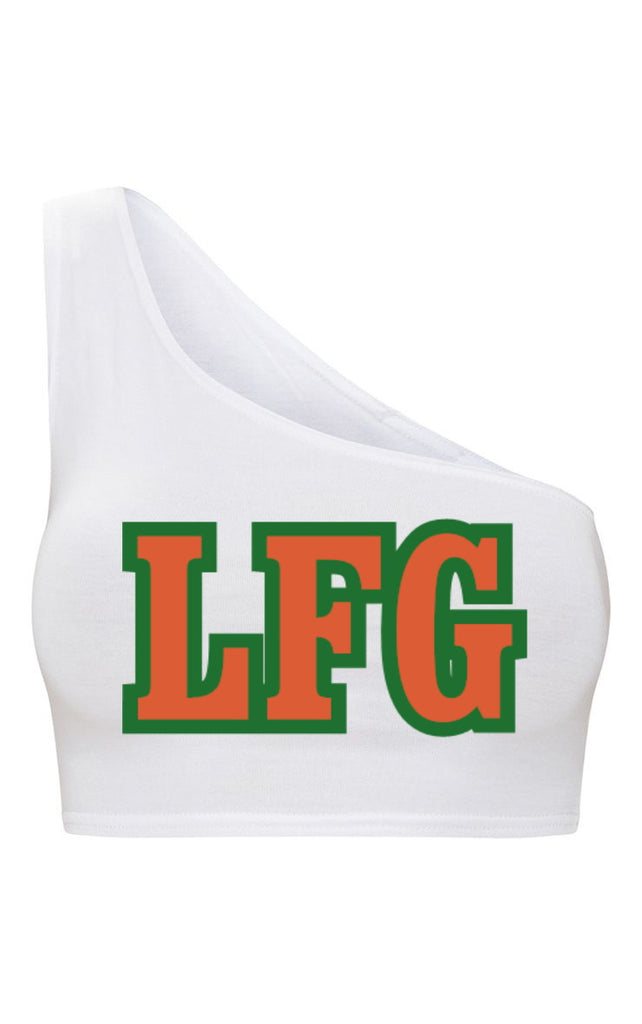 LFG Seamless One Shoulder Ribbed Crop Top (Available in 2 Colors)