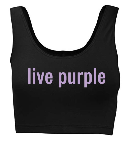Live Purple Tank Crop Top (Available in 2 Colors)
