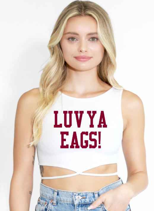 LUV YA! Tie Waist Seamless Crop Top (Available in 2 Colors)