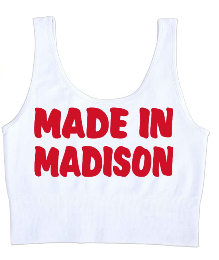 Made In Madison Seamless Tank Crop Top (Available in 2 Colors)