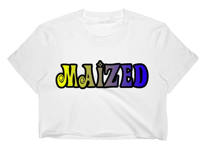 Maized Groovy Raw Hem Cropped Tee (Available in 2 Colors)