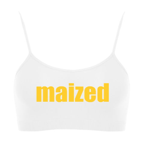 Maized Seamless Spaghetti Strap Super Crop Top (Available in 2 Colors)