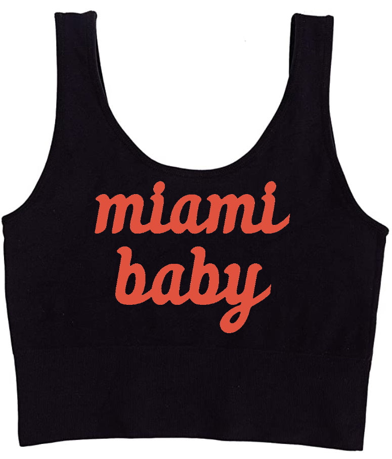 Miami Baby Seamless Tank Crop Top (Available in Colors)