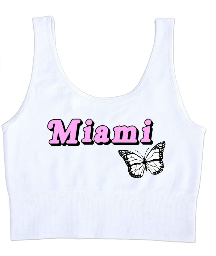 Butterfly Seamless Tank Crop Top