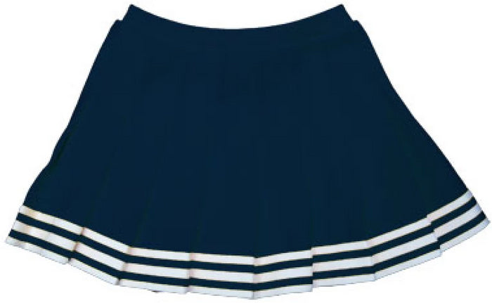 Navy & White Pleated Cheer Skirt