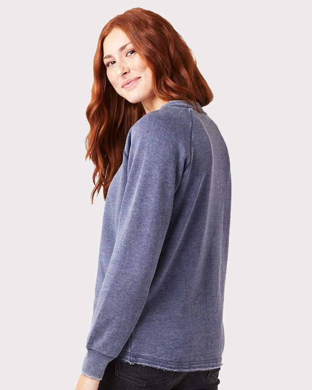 Custom Single Color Text Christa Mineral Wash French Terry Sweatshirt (Available in 3 Colors)