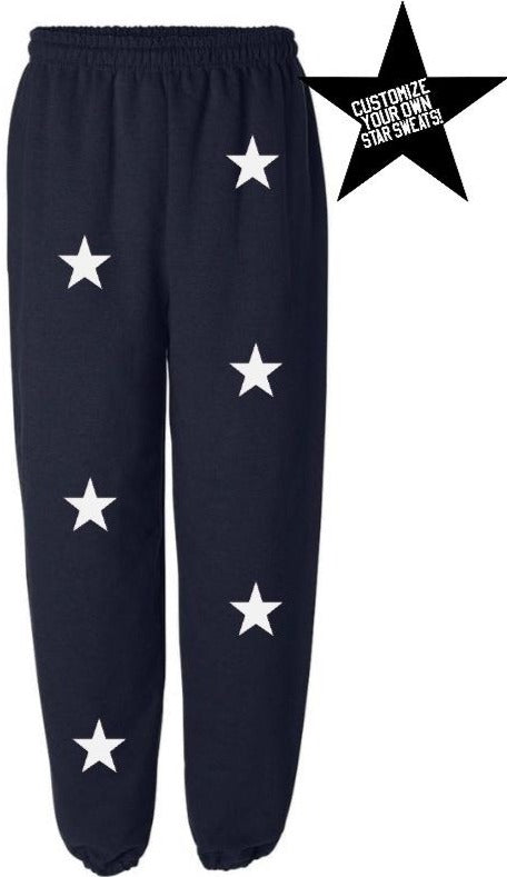 Custom Navy Star Sweats- Customize Your Star Color!