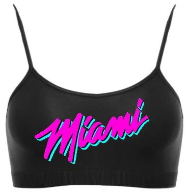 Neon Lights Seamless Spaghetti Strap Super Crop Top (Available in 2 Colors)