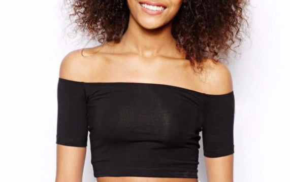 Mountain Mama Glitter Off The Shoulder Crop Top (Available in 2 Colors)