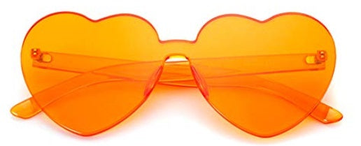 Orange heart sunglasses on sale