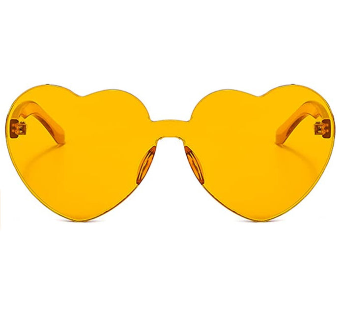 Orange Heart Shaped Sunglasses