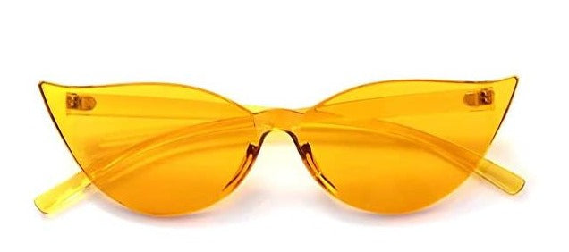 Orange Rimless Cat Eye Glasses