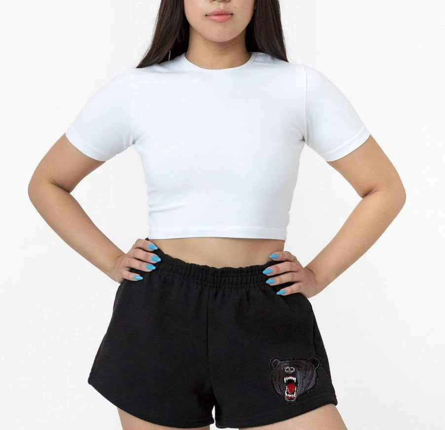 Custom Embroidered Team Patch Heavy Fleece Short Shorts  (Available In 4 Colors)