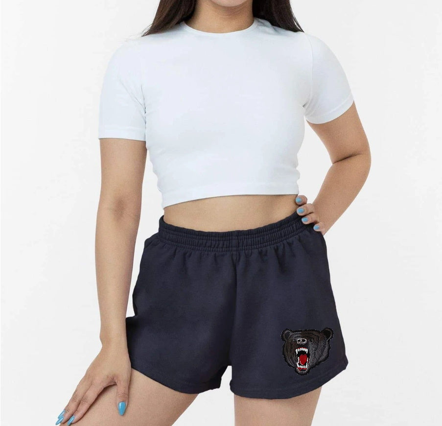 Custom Embroidered Team Patch Heavy Fleece Short Shorts  (Available In 4 Colors)