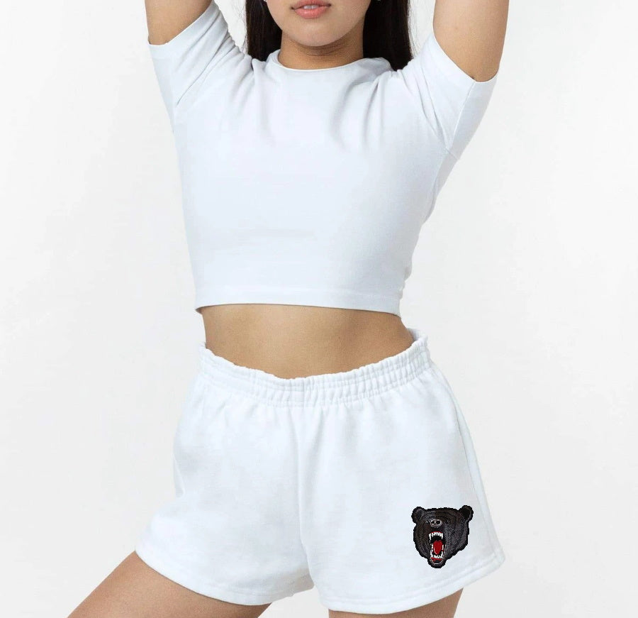 Custom Embroidered Team Patch Heavy Fleece Short Shorts  (Available In 4 Colors)