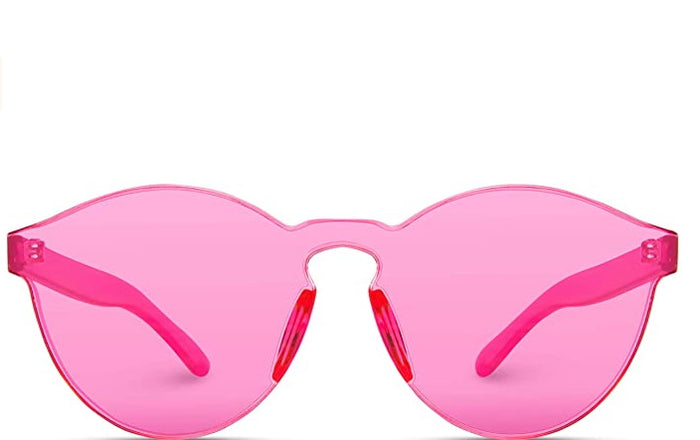 Pink Frameless Candy Colored Glasses