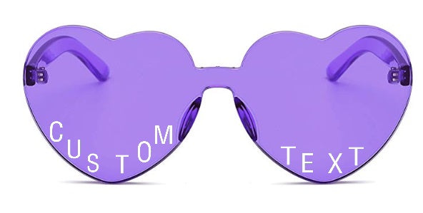 Purple heart sunglasses top