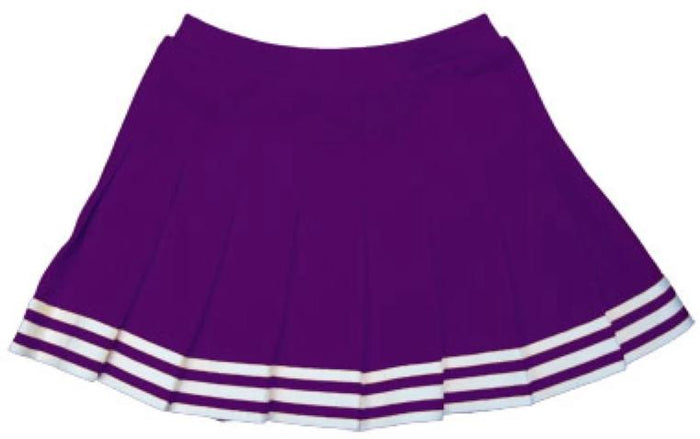 Purple & White Pleated Cheer Skirt