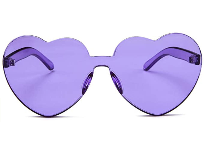 Purple Heart Shaped Sunglasses