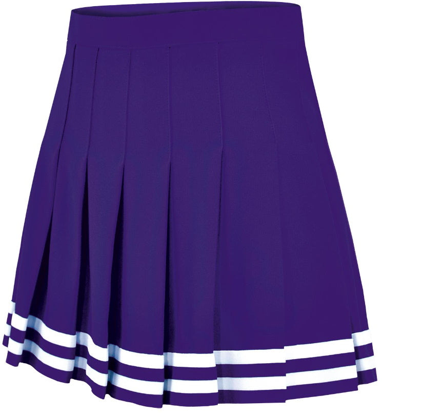 Royal blue pleated cheer skirt cheap