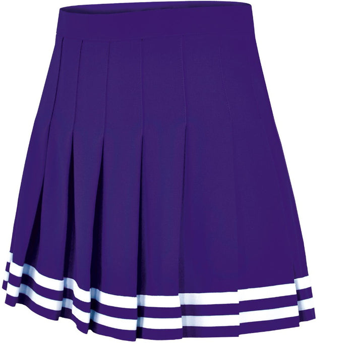 Purple Knife Pleat Cheer Skirt