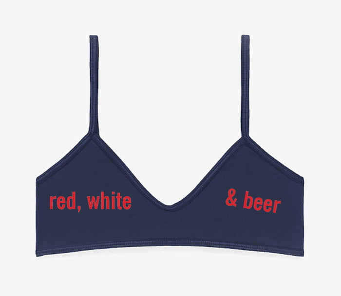 Red, White & Beer Bralette (Available in 2 Colors)