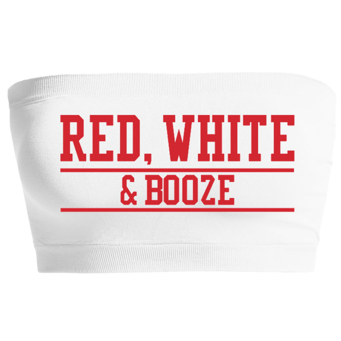 Red, White & Booze Seamless Bandeau (Available in 2 Colors)