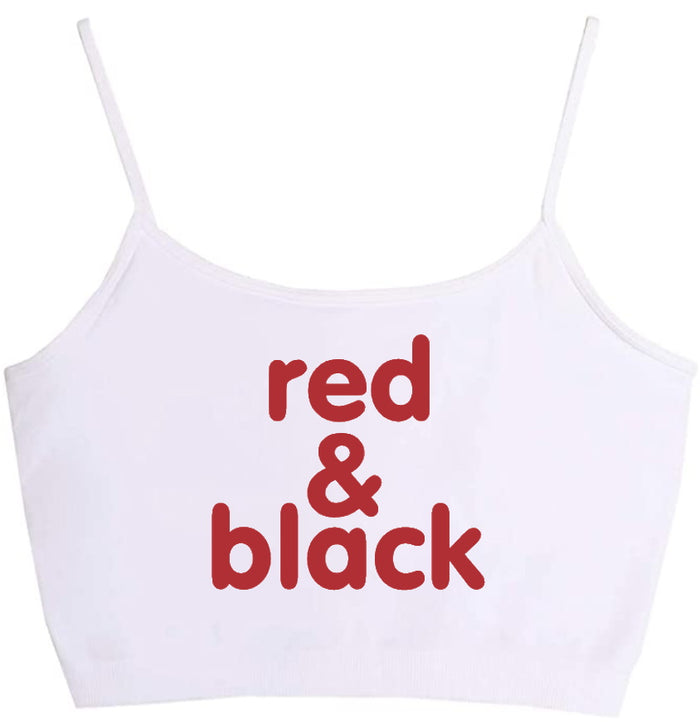 Red & Black Seamless Crop Top