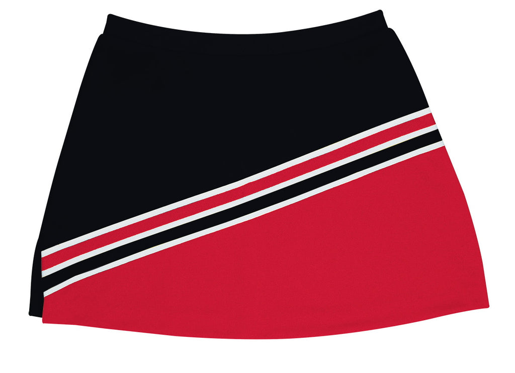 Red, White & Black A-Line Cheer Skirt