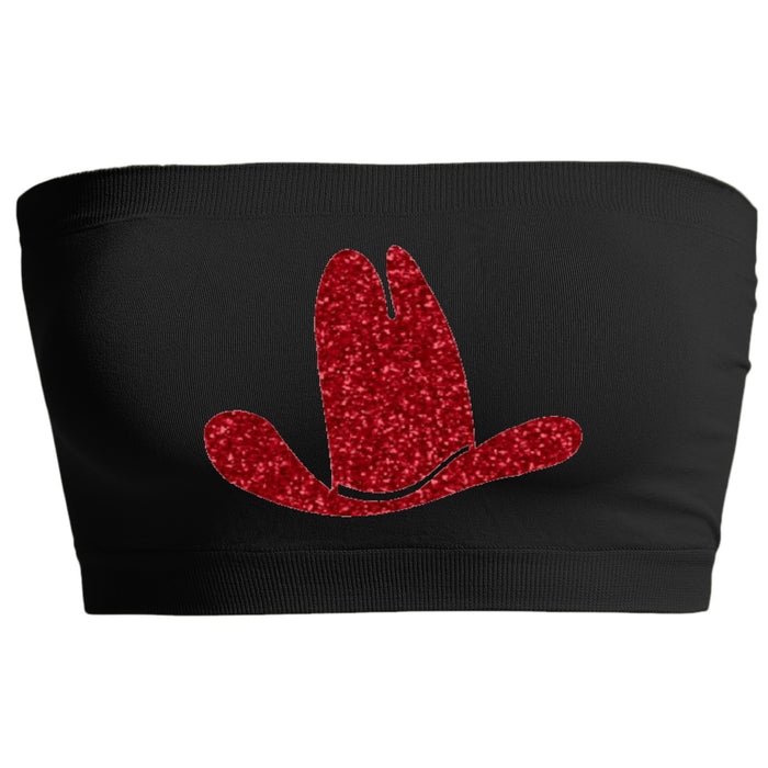 Cowgirl Hat Glitter Seamless Bandeau