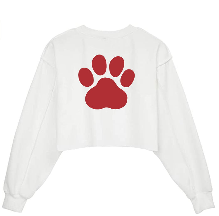 Pawsitively Perfect Raw Hem Cropped Crewneck
